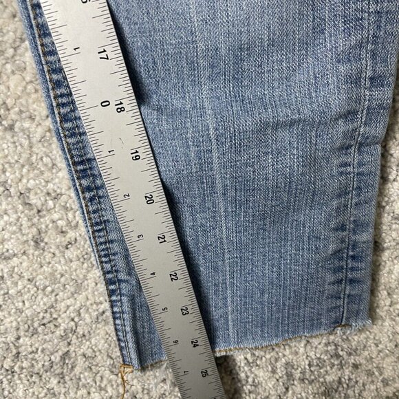Seven7 Blue Skinny Jeans with Weathered Fading - Picture 6 of 10